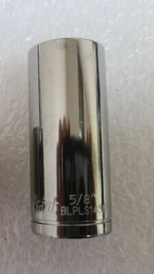 NEW 5/8" BLUE POINT ™ TOOLS CHROME BLPLS1458 SAE 6 POINT 1/4" DRIVE SOCKET - Picture 1 of 2