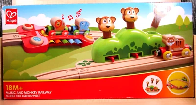 HAPE Música y Mono Ferrocarril Juguete Tren Set 18M + 2021 ¡NUEVO! Foto 1 de 4