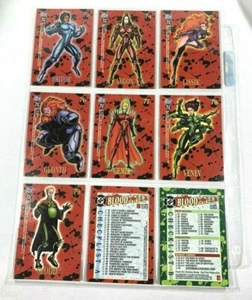 DC COMICS SKYBOX TRADING CARDS 1992 BLOODLINES #73 TO #79 CHECKLIST MONSTERS - Picture 1 of 2