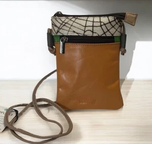 Sakura Leather Crossbody Patchwork Handbag Purse - Picture 1 of 12