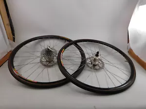 Mavic X 317 MTB Bike 26" Wheel Set Disc Brakes 9 Speed Black 559x17 Street Tires - Picture 1 of 11
