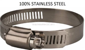 Hose Clamp Stainless Steel Worm Gear 1-13/16" TO 2-3/4" (10 Pieces) MARINE #36  - Picture 1 of 2