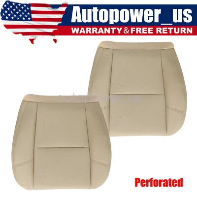 Driver & Passenger Bottom Seat Cover 2011 2012 For Cadillac Escalade ESV EXT Tan Foto 1 de 4
