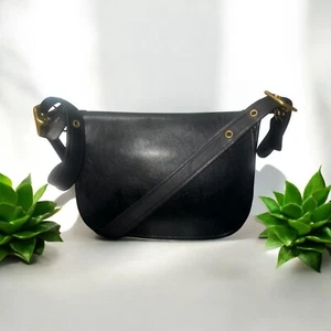 VTG Coach Patricia Legacy Bag 9951 Black Leather Brass 90s Turkey Convertible - Picture 1 of 12
