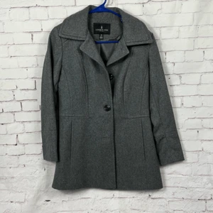 London Fog Peacoat Womens XS Single Breasted Jacket Mid Length Coat Gray - Picture 1 of 10