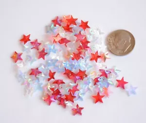 Patriotic Stars ~ Sparkletz / Translucent Flat Back / Shaker Cards & Crafts - Picture 1 of 3