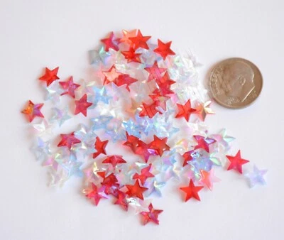 Patriotic Stars ~ Sparkletz / Translucent Flat Back / Shaker Cards & Crafts - Image 1 of 3