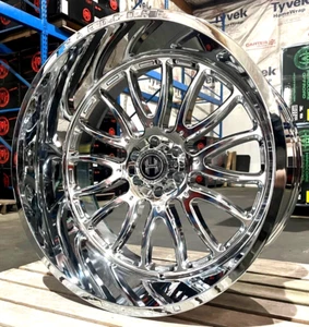 4 NEW 26x14 Hardcore HC101 Wheels Chrome 6x5.5 Chevy GMC 6x139.7 Ford F150 6x135 - Picture 1 of 3
