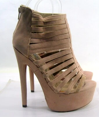 skintone 6,5 «Stiletto высокий каблук 2» платформе заглянуть носок туфли женщин размер 6 - Изображение 1 из 4