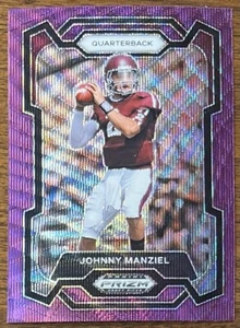 JOHNNY MANZIEL 2024 PRIZM DRAFT PICKS 27 PURPLE WAVE PRIZM TEXAS A&M - Picture 1 of 2