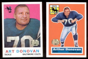 2001 Archives Art Donovan Baltimore Colts reimpresión de novato + juego de cartas final - Imagen 1 de 1