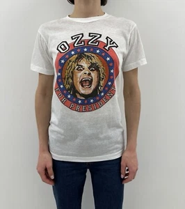 Vintage Ozzy OSBOURNE T-Shirt Ozzy For President 1984 Rock Tee made in USA sz S - Picture 1 of 13