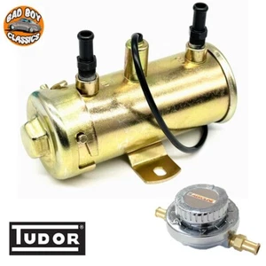 Classic Car 12v Tudor High Flow Electronic Fuel Pump + Pressure Regulator - Picture 1 of 4