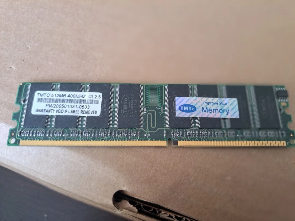 TMTC 512MB DDR  400  184-pin Desktop Memory PW200501031-0503 - Image 1 of 1