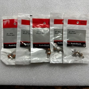 5 Packs Radio Shack Panel Mount Mono 1/8” Headphone Audio Jack. 274-0251. New! - Picture 1 of 5