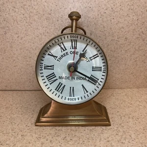 Reloj marino de colección de latón brújula vidrio burbuja globo magnificado - Imagen 1 de 5