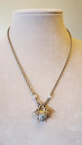 Karen Tyler Designs necklace bug and old vintage watch custom made, unusual - Picture 1 of 5