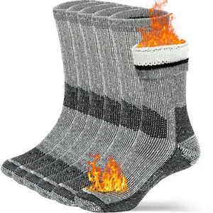 Wool Socks for Men Women Merino Thermal Warm Cozy Winter Fuzzy Boot Sock LXL - Picture 1 of 6