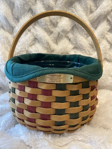 Longaberger Christmas Collection 2003 Edition Caroling Basket with liner Cover