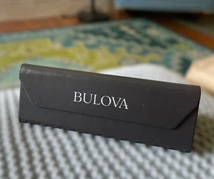 Bulova Gafas Triangulares Gafas de Sol Pliegues Planas Cuero Estuche Rígido Gris - Imagen 1 de 5