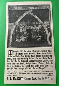 Ye Olde Curiosity Shop Trade Card ~ Standley ~ Seattle WA Native American Store - Picture 1 of 6