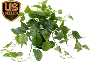 Artificial Plants in Pots, Faux Pothos Indoor Green Realistic Fake Plant for ... - Picture 1 of 1