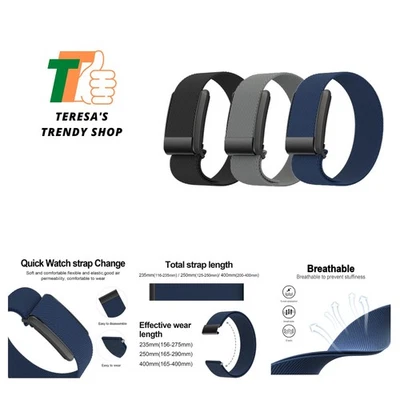 Bandas de repuesto enfocadas en la comodidad para Whoop 4.0 - C-negro, gris, Seablue Foto 1 de 4