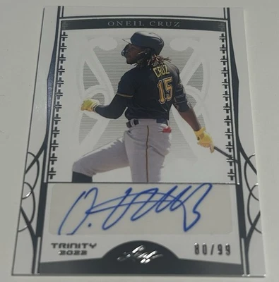 ONEIL CRUZ AUTOGRAPHED /99  2022 TRINITY LEAF  BASEBALL CARD #BA-0C1 PIRATES MLB - Image 1 of 2