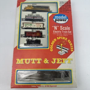 Model Power N Scale No. 1183 Mutt & Jeff Golden Spike Series Train Set - Picture 1 of 13