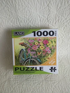 Lang Susan Wingett "Bicycle Bouquet" 1000 PC Jigsaw Puzzle UEC Sealed Poster - Picture 1 of 9