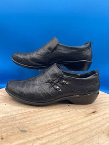 Romika Loafers Shoes Women's Sz 9-9.5/EU40 Black Leather Slip On Casual Comfort - Picture 1 of 12
