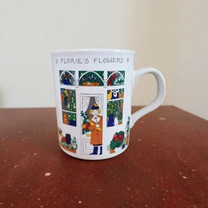 Vintage WADE England Florie's Flowers Ceramic Coffee Mug - Picture 1 of 11