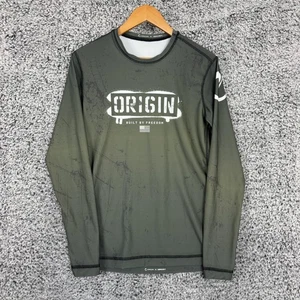 Camisa de compresión Origin USA para hombre XL verde protector contra erupciones MMA Jiu Jitshu gimnasio - Imagen 1 de 12