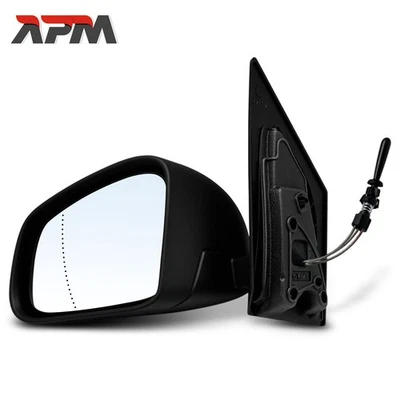 Specchio retrovisore esterno sinistro asferico richiudibile manuale nero per Smart Fortwo 453 - Immagine 1 di 4