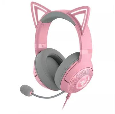 Razer Kraken Kitty V2 USB Headset with RGB Kitty Ears - Quartz Edition NoBox - Image 1 of 4