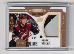 2017-18 UD Premier Premier Swatches PS-DS Derek Stepan Arizona Coyotes 02/40 - Picture 1 of 2