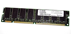 64 MB SD-RAM 168-pin PC-100U non-ECC 'Apacer 71.63323.115' - Imagen 1 de 2