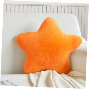 Star Plush Pillow Throw Pillow Cute Cushion Pillow Seating Cushion Orange Star - Picture 1 of 8