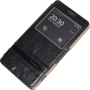 USAMS CUSTODIA ORIGINALE FLIP BOOK CASE MERRY SERIES SONY XPERIA Z3 COMPACT NERO - Foto 1 di 6