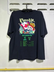 O Canadabis Tour 2025, 25 Jahre Cypress Hill schwarzes Baumwollshirt - Bild 1 von 3