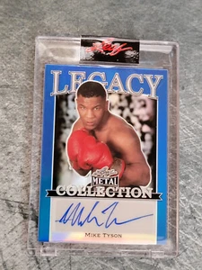 MIKE TYSON 2022 Leaf Metal Legacy Collection BLUE Auto #2/5 #LCA-MT2 - Picture 1 of 2