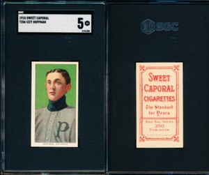1910 T206 Sweet Caporal Izzy Hoffman Portrait + SGC 5 EX + Providence Grays