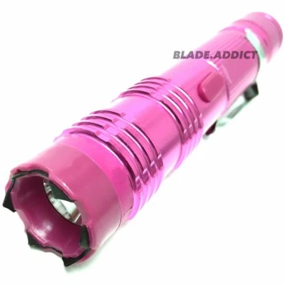 Ladies Military Stun Gun 260 Million Volt Rechargeable LED Flashlight + Case