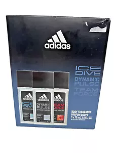 Adidas Body Fragrance Lot of 3 Dynamic Pulse Ice Dive Team Force 2.5 Oz - Picture 1 of 6