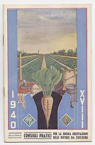 V966-AGRICOLTURA-BARBABIETOLE de Azúcar 1940-CONSIGLI Práctica - Picture 1 of 1