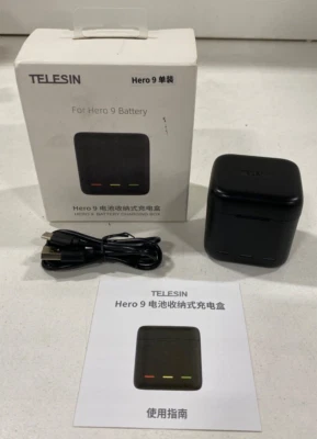 Cargador de batería TELESIN carga para cámara GoPro Hero 9 negro Foto 1 de 3