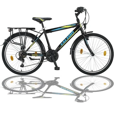 24 ZOLL KINDERFAHRRAD SHIMANO 21G. 24" FAHRRAD SCHWARZ VORDER- + RÜCKLICHT TMX - Bild 1 von 4