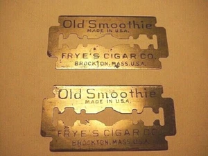 2 VINTAGE HERREN RASIERKLINGEN ""ALTER SMOOTHIE"" FRITTIERZIGARRE CO BROCKTON MASSE USA - Bild 1 von 2