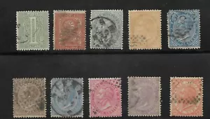 Italy Scott #24-#33 used 1863-1877 reg issues various cancels couple small fault - Picture 1 of 2