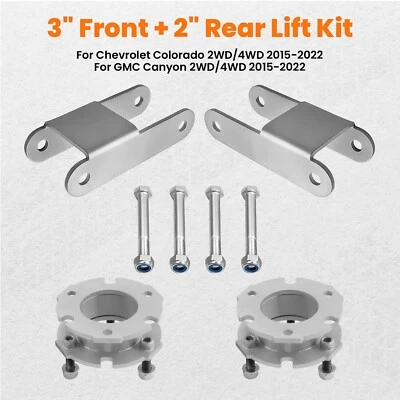 Kit elevador nivelador delantero + trasero de 3" para Chevrolet Colorado GMC Canyon 2015-2022 Foto 1 de 4